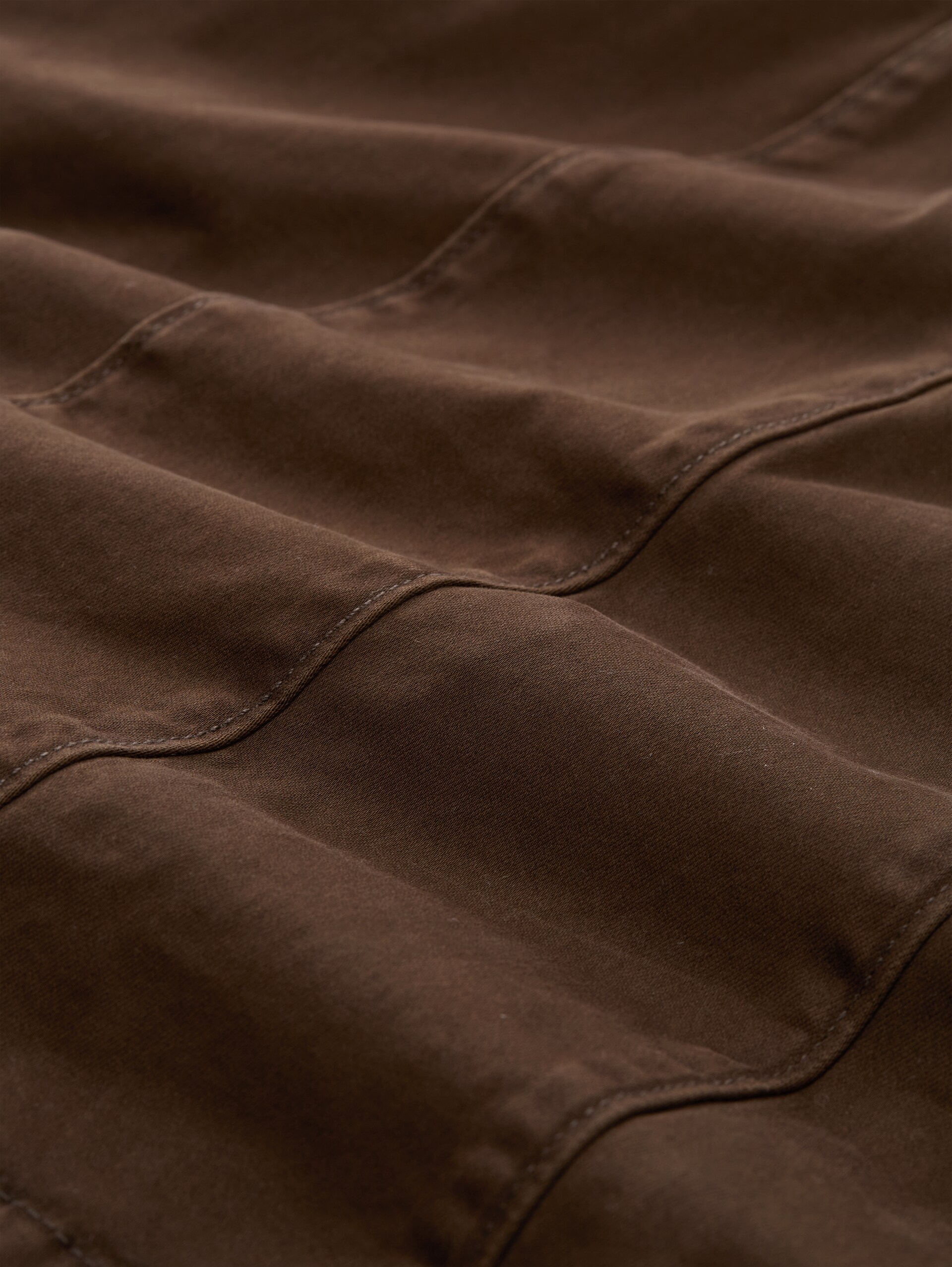 Jupe en sergé avec poches - java dark brown - Vue de la matière