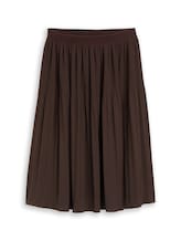 Selected, Pleated skirt with elasticated waistband by Tom Tailor, brown