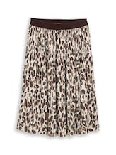 Not Selected, Pleated skirt with elasticated waistband by Tom Tailor, brown