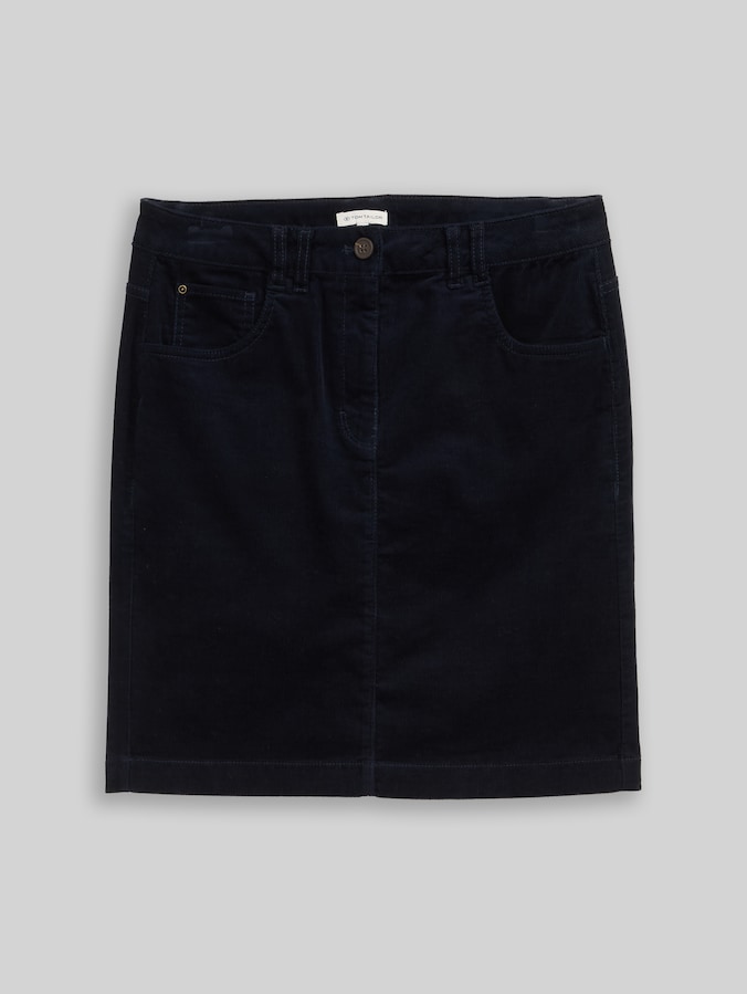 Corduroyrok met zakken door Women, sky captain blue