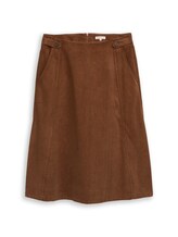 Geselecteerd, Midi-corduroyrok met steekzakken door Tom Tailor, bruin