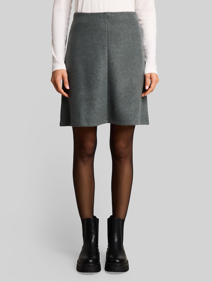 Comfortabele rok in gemêleerde look door Women, dark olive melange