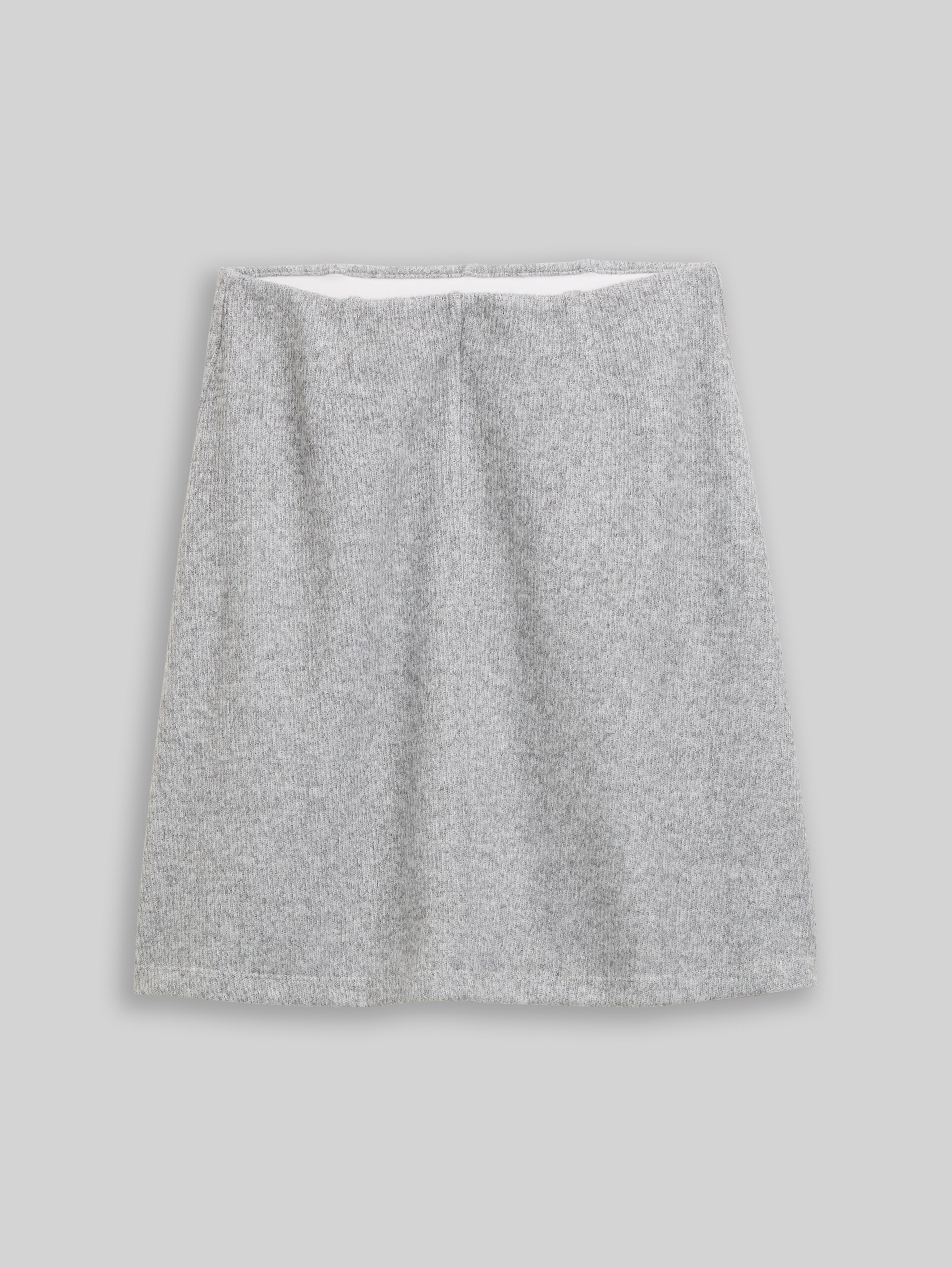 Jupe confortable effet chiné - soft grey melange - Vue de face du produit