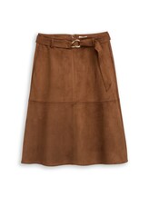 Geselecteerd, Rok in suède-look door Tom Tailor, bruin