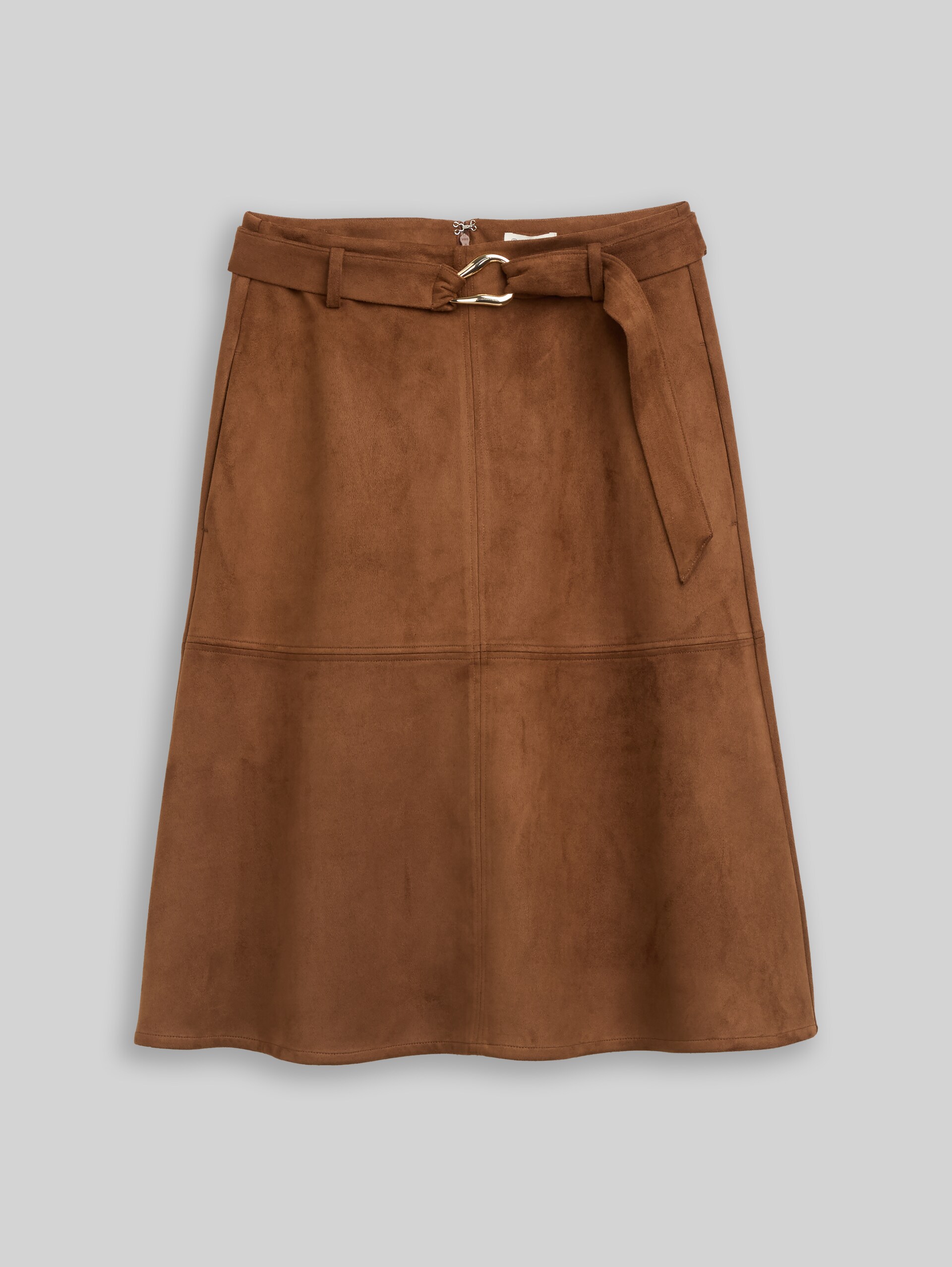 Rok in suède-look - camel - Product vooraanzicht