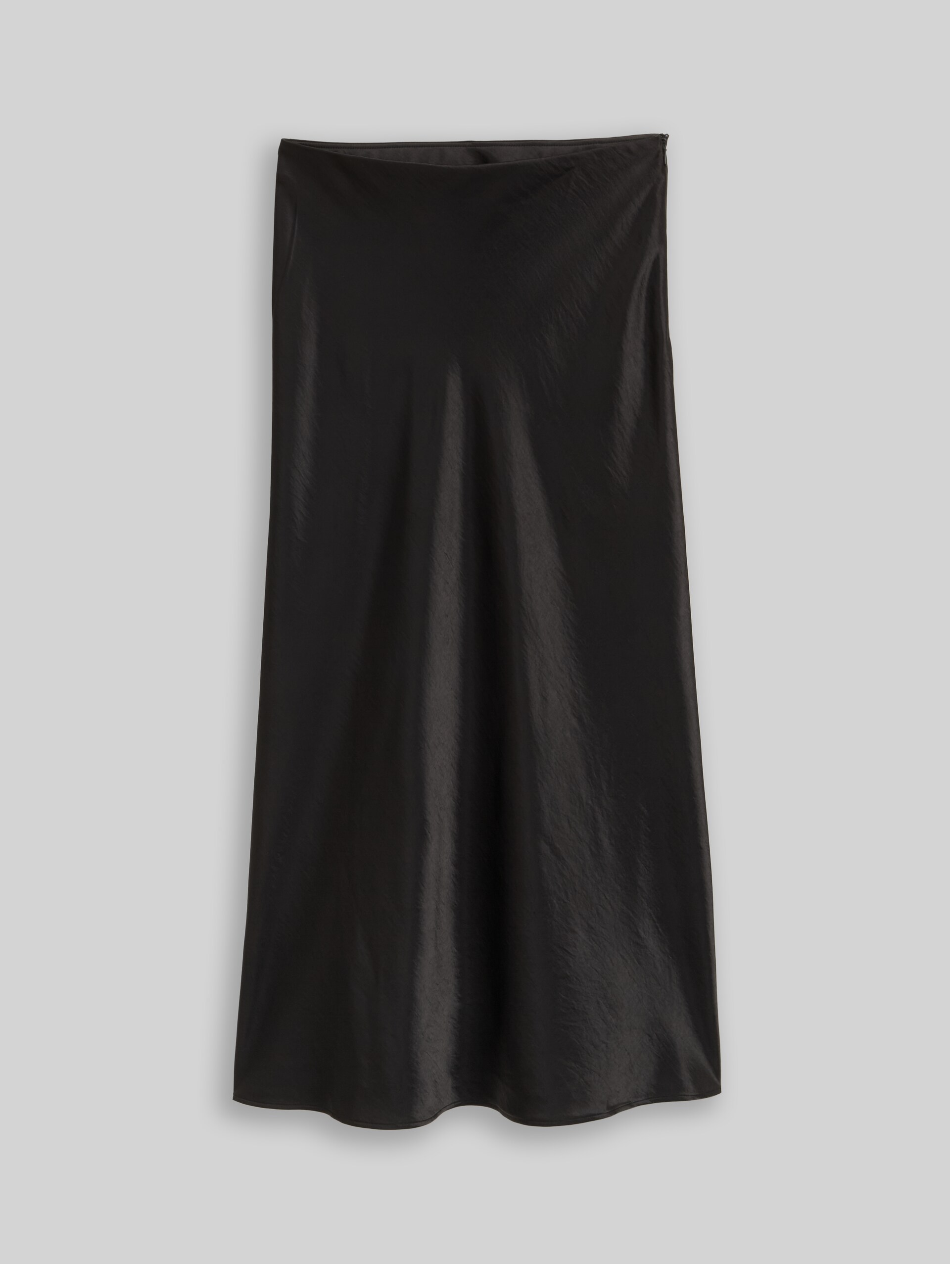 Satin Maxi-Rock - deep black - Vorder-Produkt-Ansicht