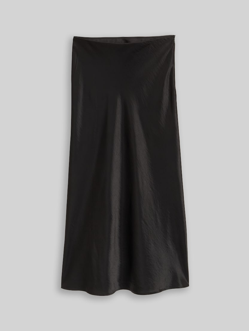 Satin Maxi-Rock von Women, deep black