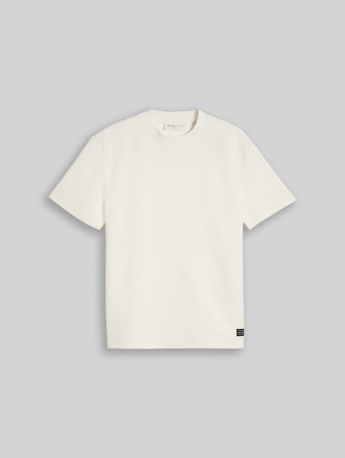 Relaxed Fit Sweatshirt mit kurzen Ärmeln von Denim Male, Gardenia White