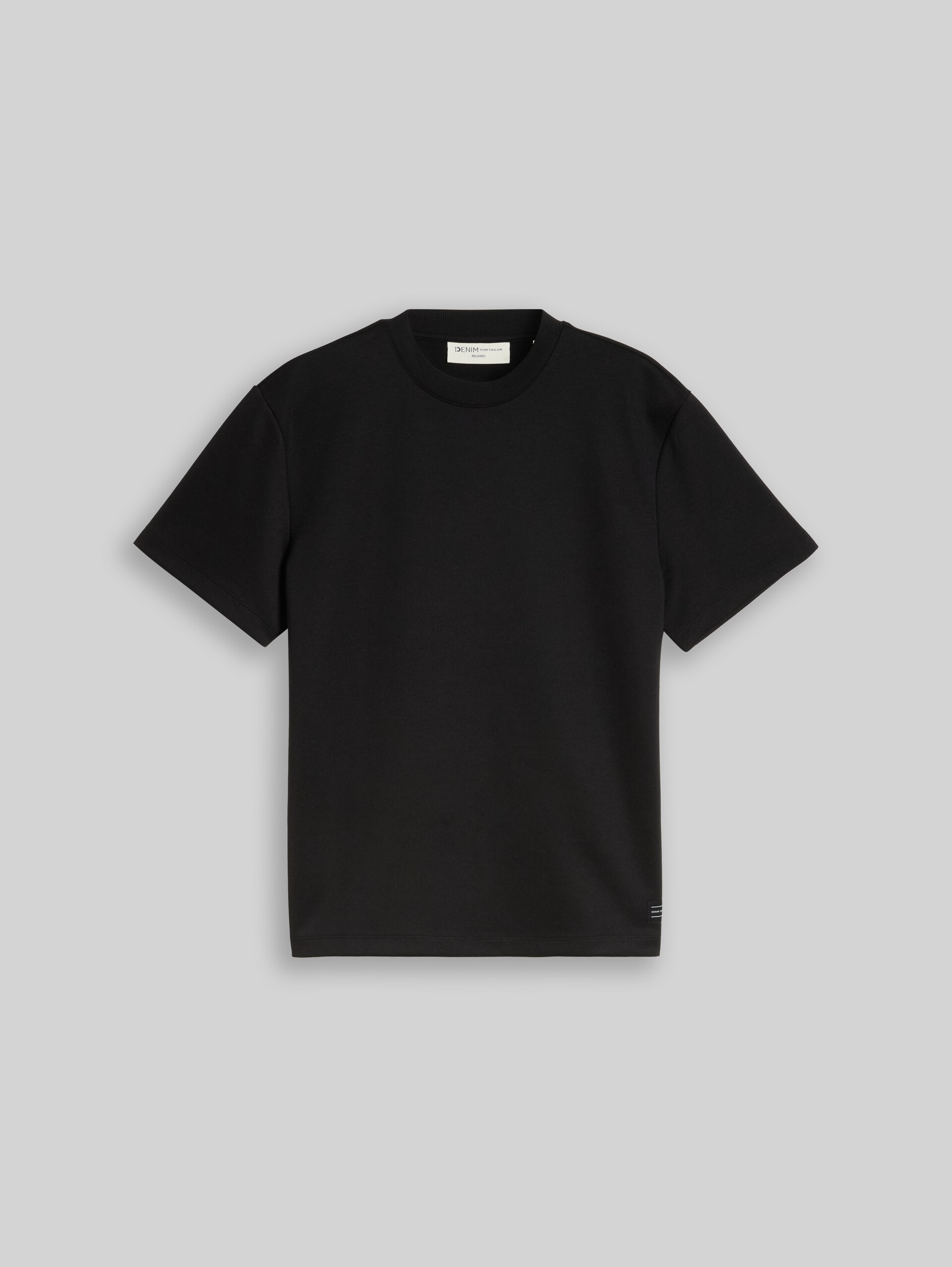 Relaxed Fit Sweatshirt mit kurzen Ärmeln - Black - Vorder-Produkt-Ansicht