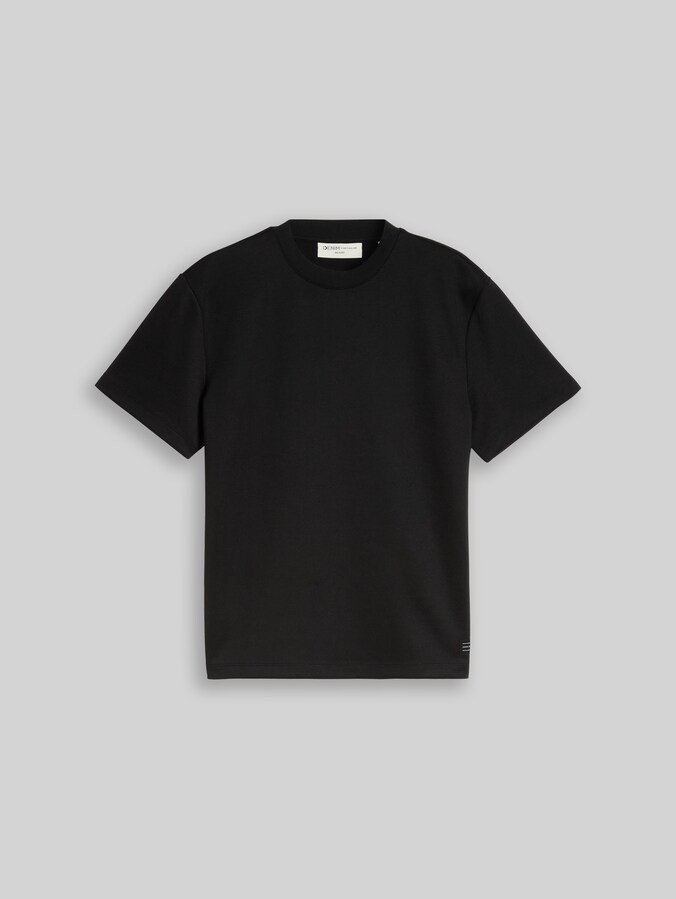 Relaxed Fit Sweatshirt mit kurzen Ärmeln von Denim Male, Black