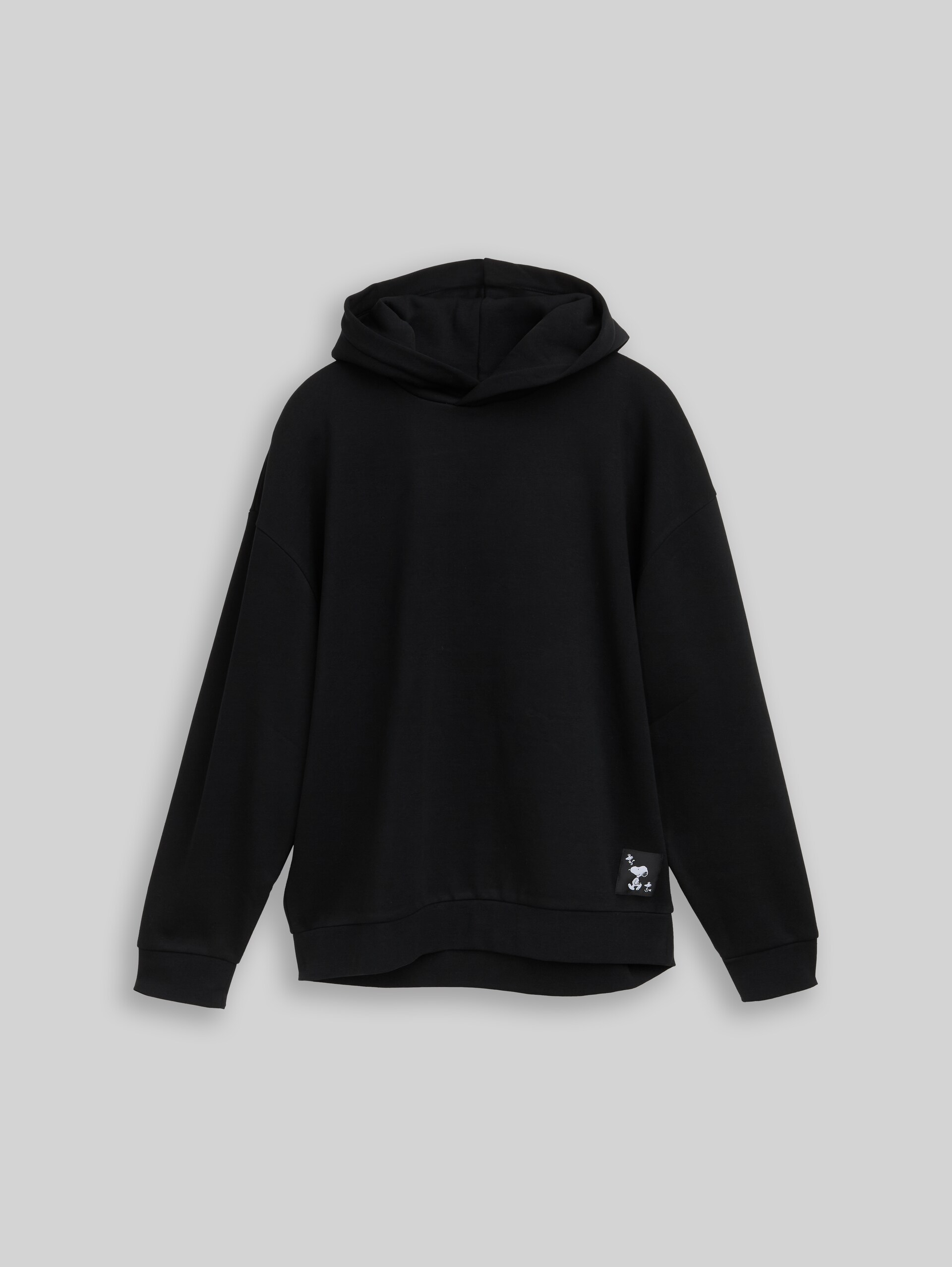 Relaxed Fit Hoodie Sweatshirt mit Snoopy-Rückenprint - Black - Vorder-Produkt-Ansicht