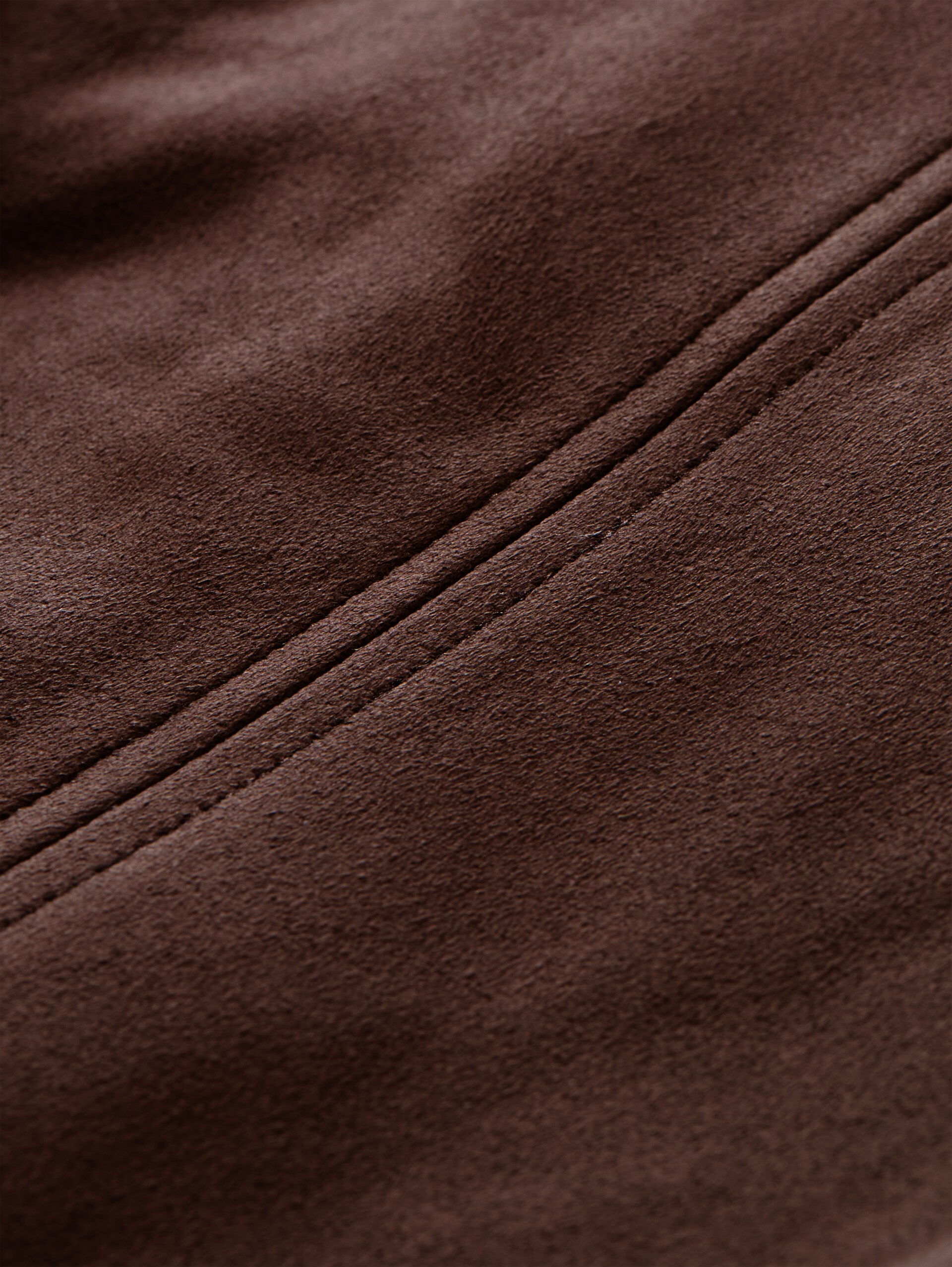 Loose Fit Jacke in Wildleder-Optik - cool dark brown - Produkt-Detail-Ansicht
