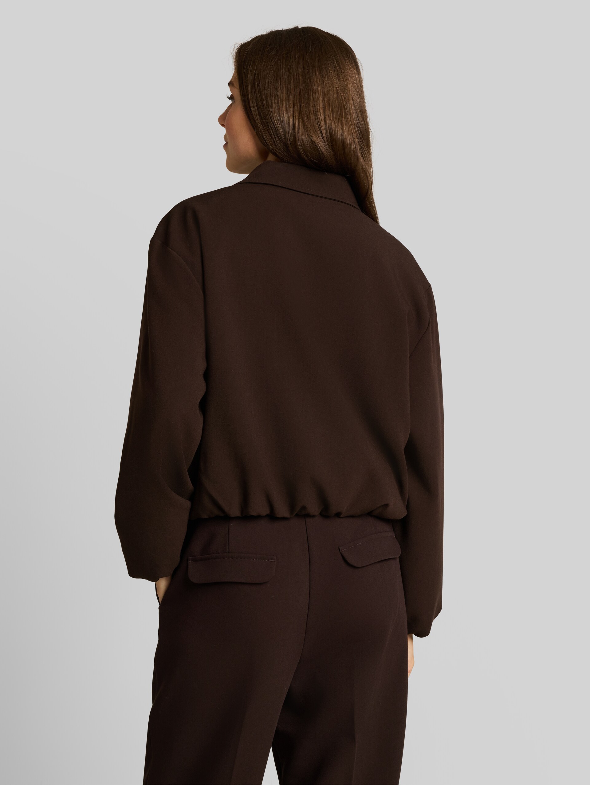 Loose Fit Blouson Jacke - java dark brown