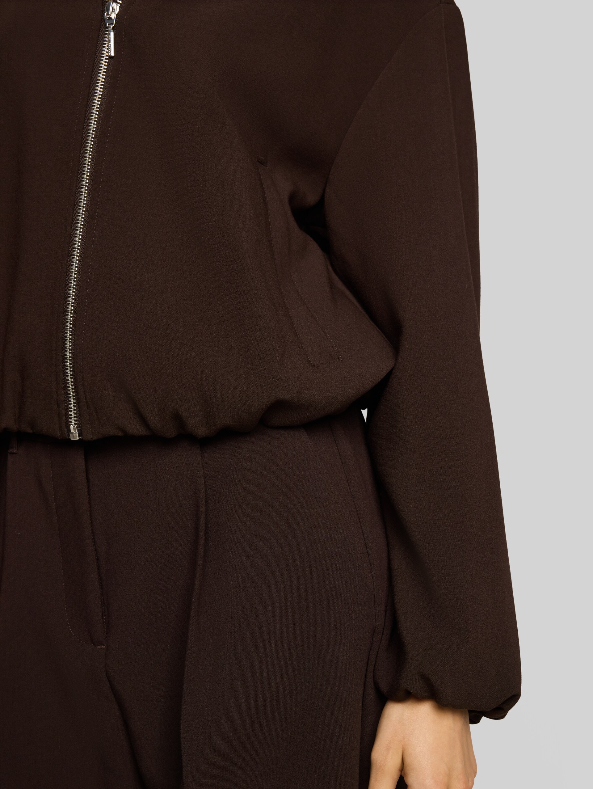 Loose Fit Blouson Jacke - java dark brown