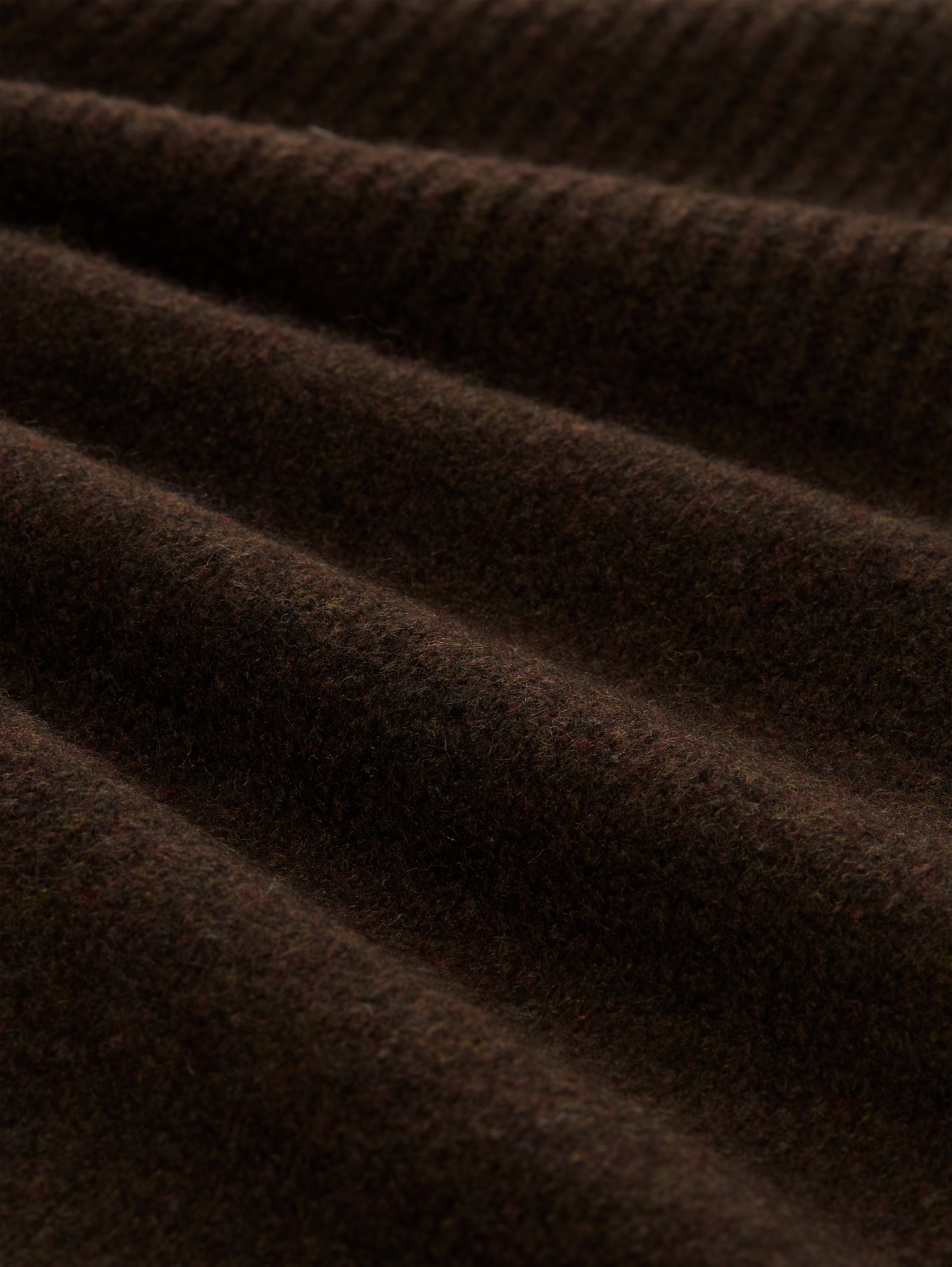 Mini-Strickkleid in Melange-Optik - cool dark brown melange - Material-Ansicht