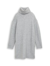 Sélectionné, Mini-robe en maille ample à motif torsadé par Tom Tailor, gris