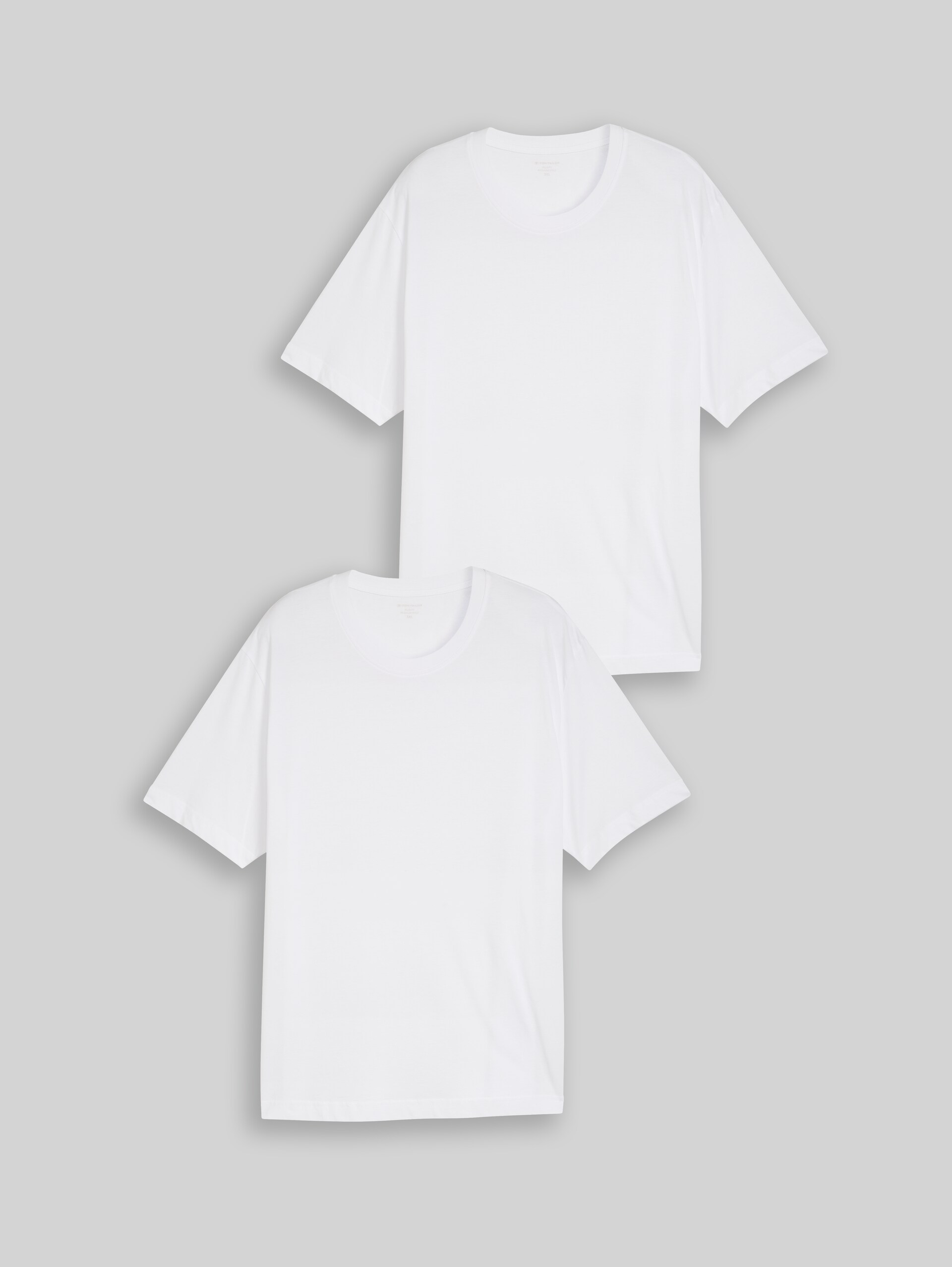 Plus Size - T-Shirts aus Baumwolle im 2er-Pack - White - Vorder-Produkt-Ansicht