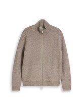 Ausgewählt, Strickjacke mit Wollanteil von Tom Tailor, braun