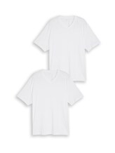 Niet geselecteerd, Plus Size - T-shirts met V-hals in set van 2 door Tom Tailor, wit