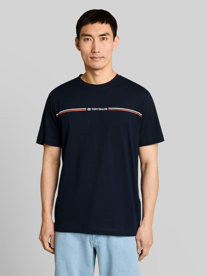 T-Shirt mit Logo-Print von Men, sky captain blue