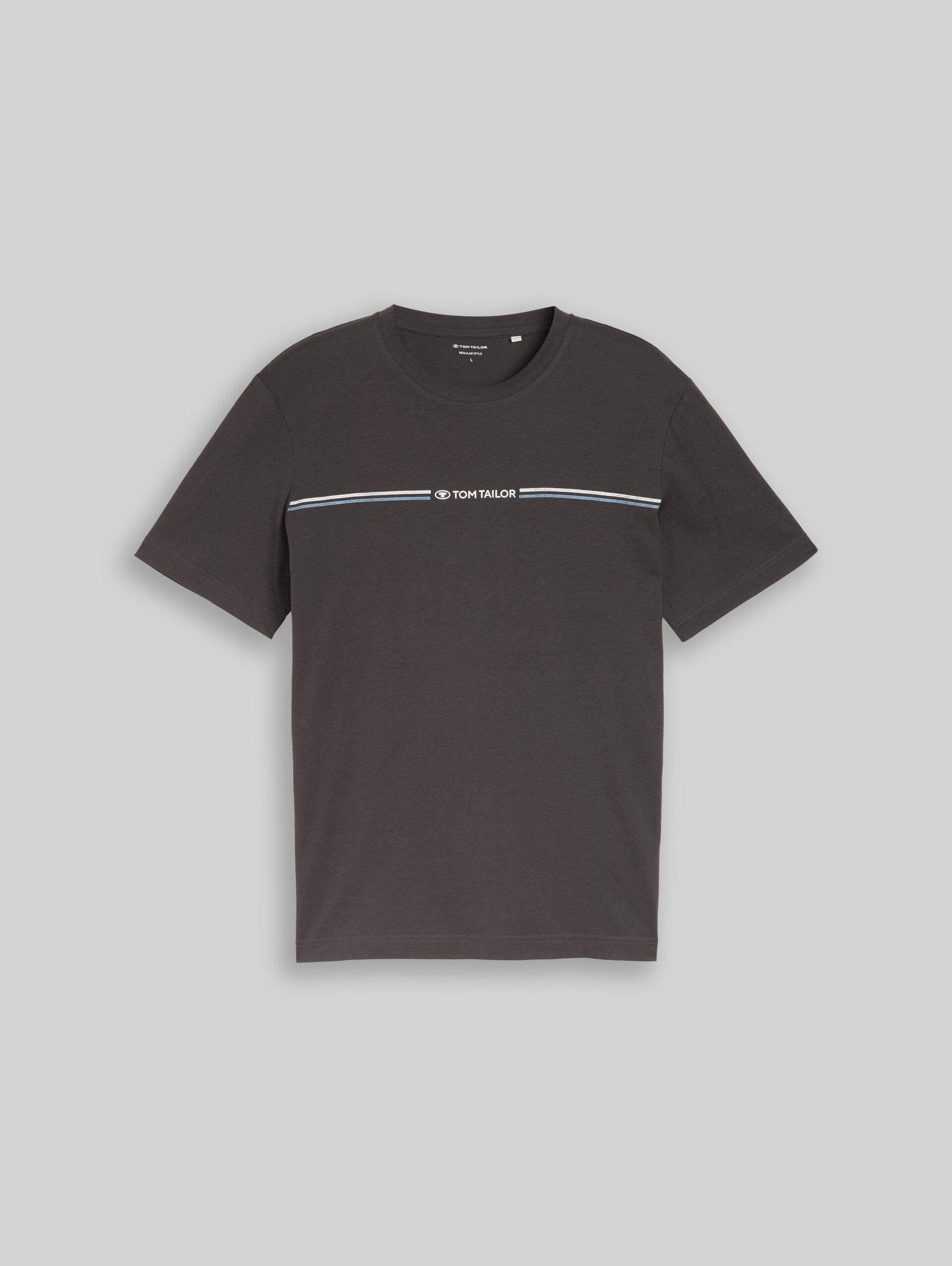 T-Shirt mit Logo-Print - Tarmac Grey - Vorder-Produkt-Ansicht
