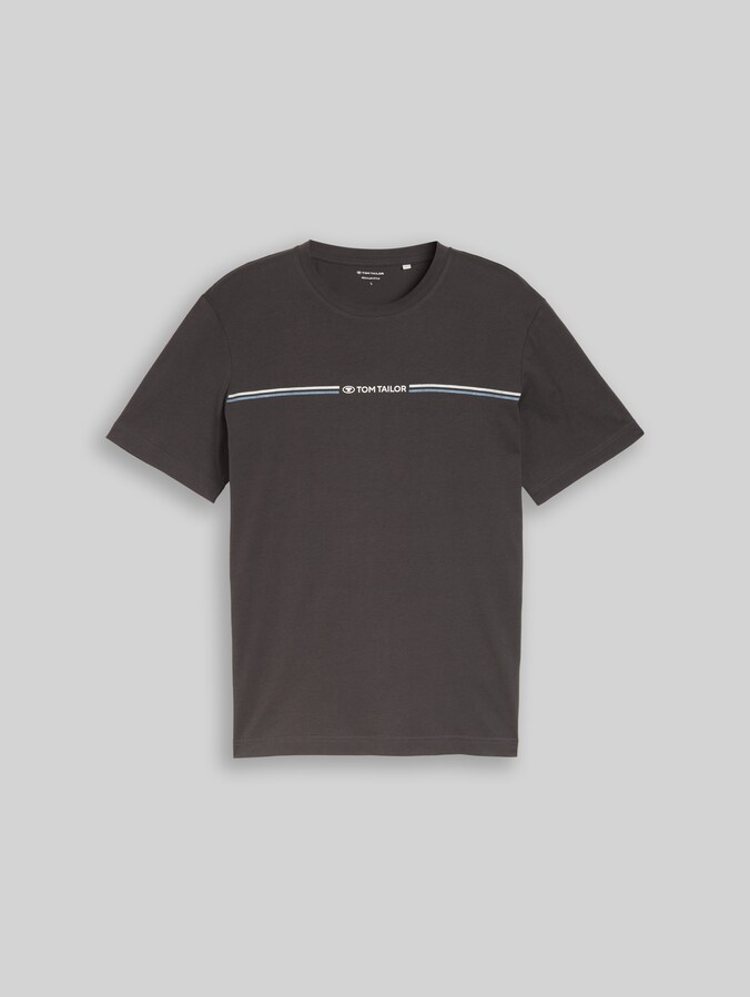 T-Shirt mit Logo-Print von Men, Tarmac Grey