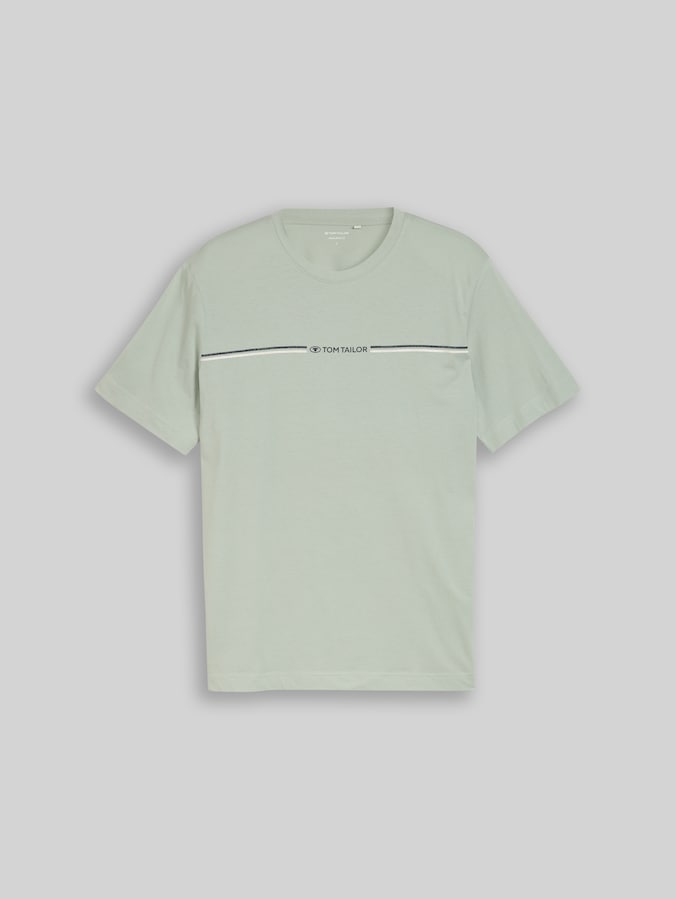 T-Shirt mit Logo-Print von Men, soft greyish green
