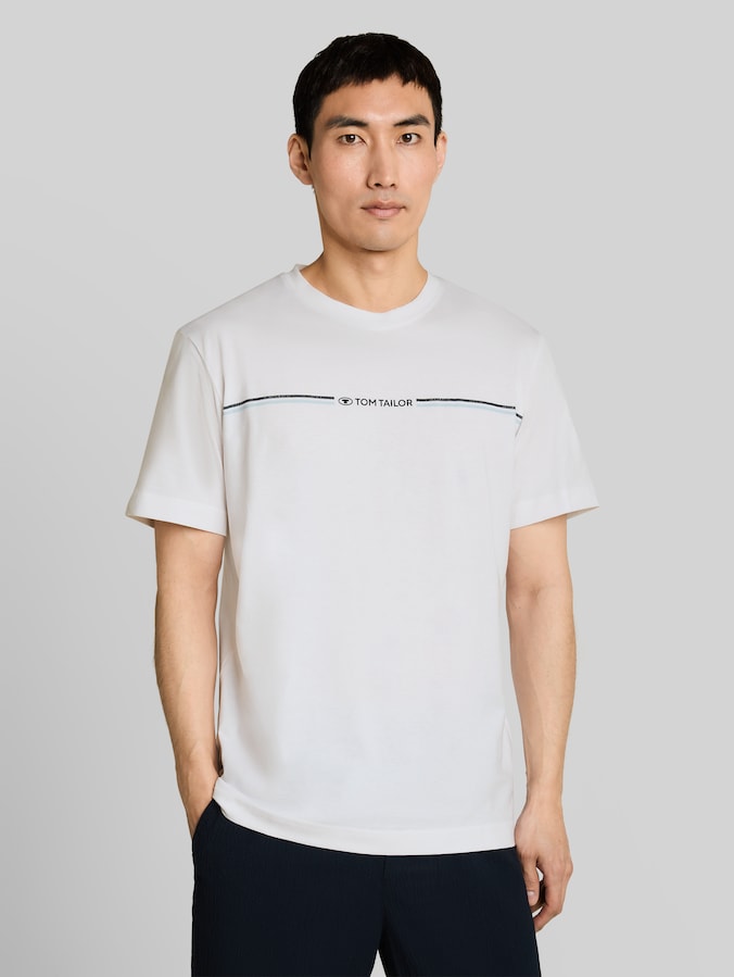T-Shirt mit Logo-Print von Men, White