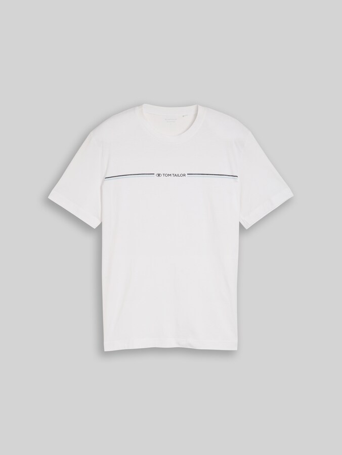 T-Shirt mit Logo-Print von Men, White