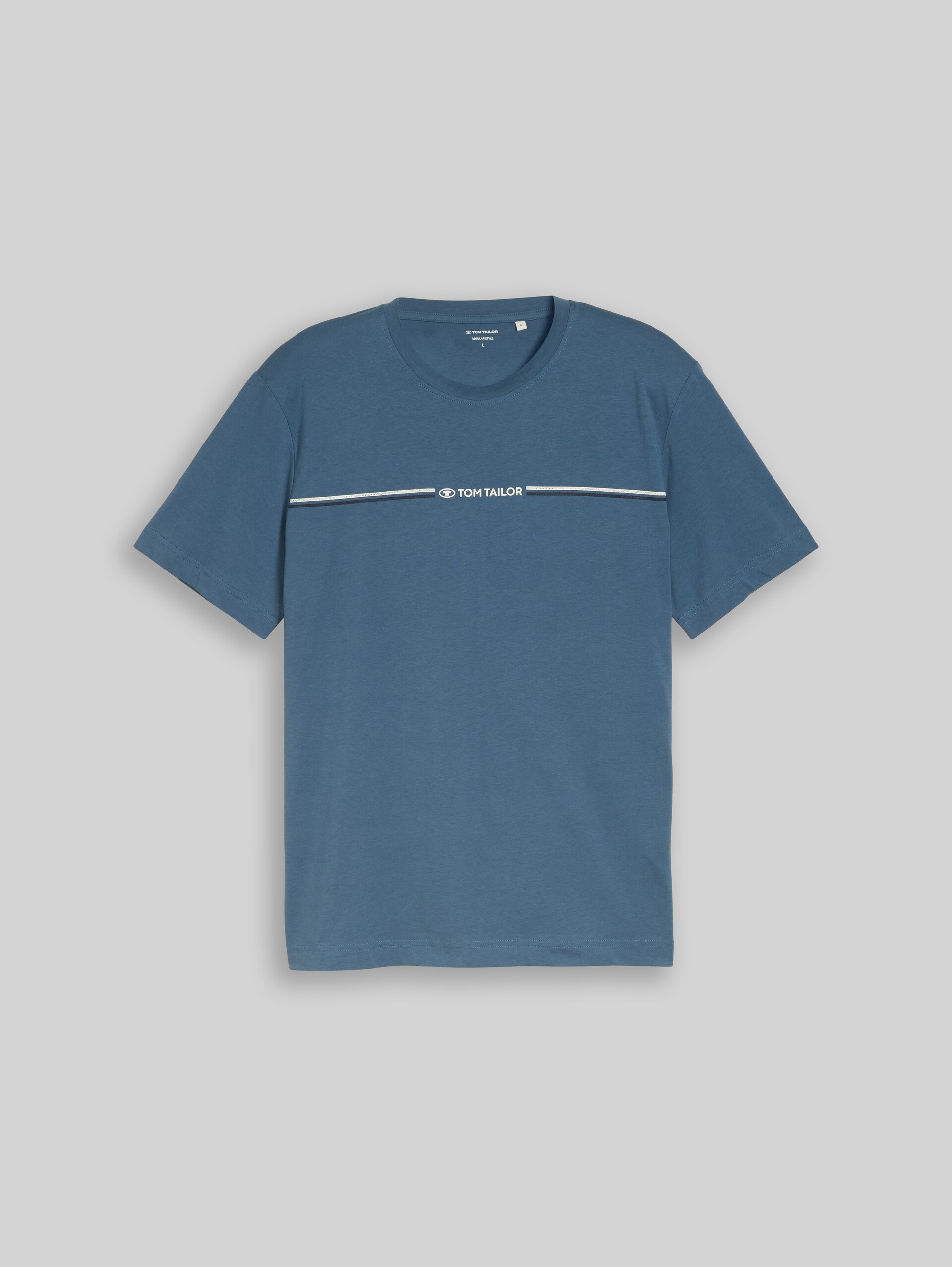 T-Shirt mit Logo-Print - mystical blue - Vorder-Produkt-Ansicht