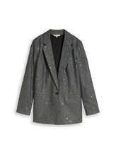Ausgewählt, Loose Fit Blazer mit Pailletten von Tom Tailor, schwarz