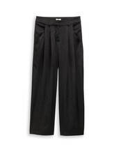 Geselecteerd, Satijnen broek met wijde pijpen door Tom Tailor, zwart