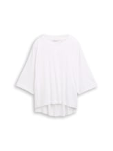 Non sélectionné, T-shirt coupe carrée avec strass par Tom Tailor, blanc