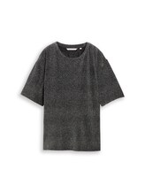 Sélectionné, T-shirt coupe carrée à effet pailleté par Tom Tailor, noires