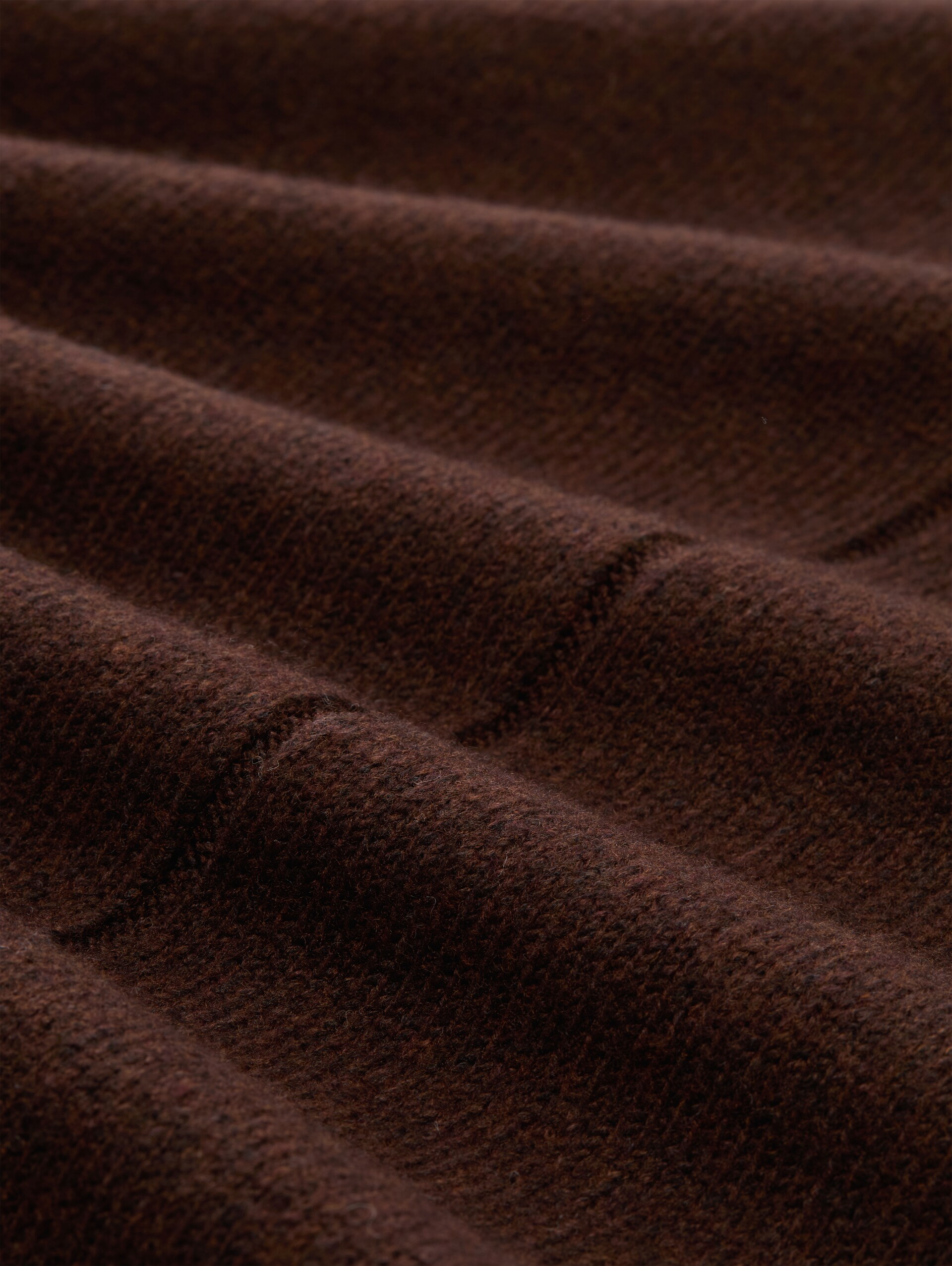 Cosy Strickkleid mit Stehkragen - java dark brown melange - Material-Ansicht