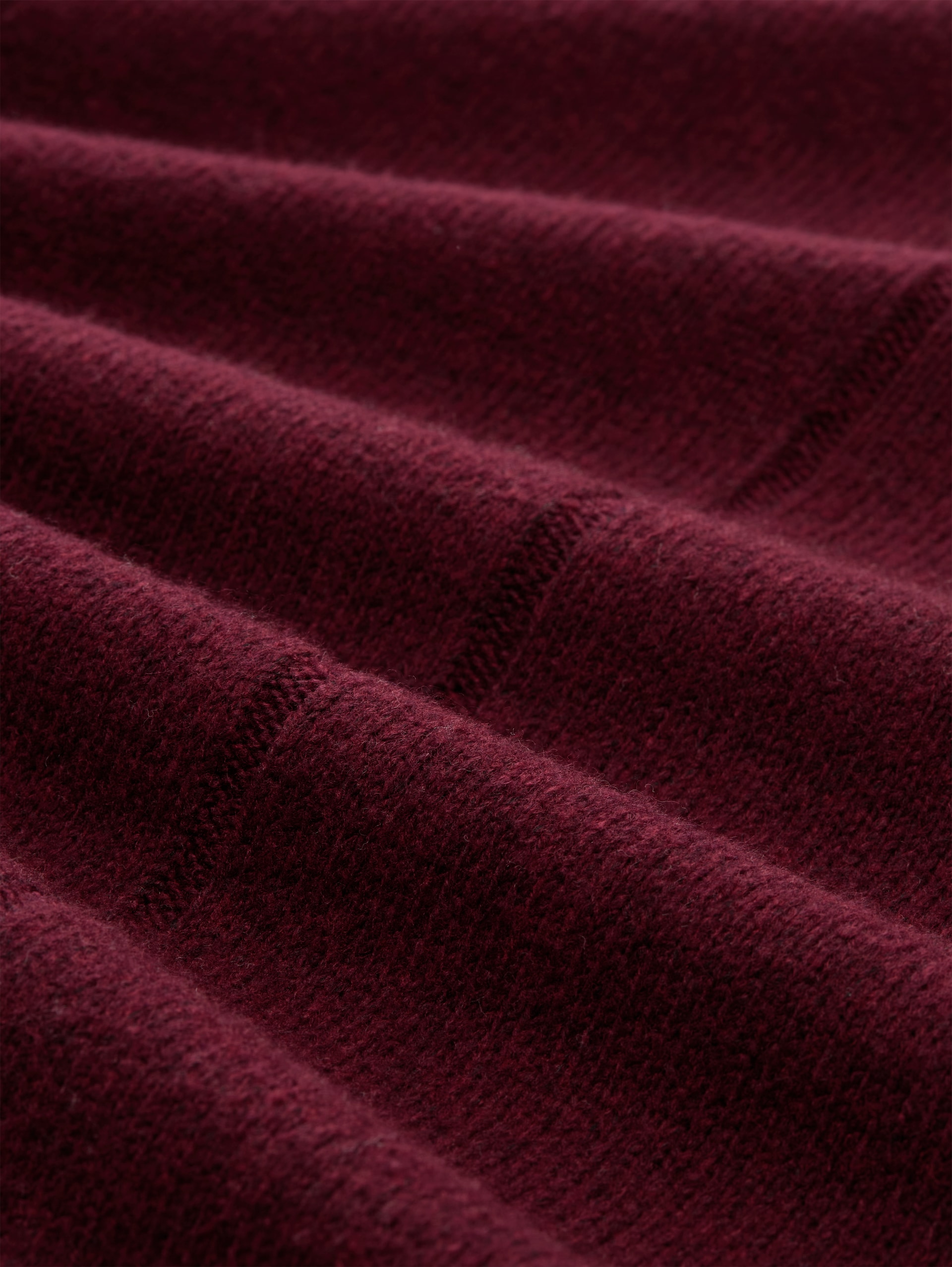 Cosy Strickkleid mit Stehkragen - preppy plum melange - Material-Ansicht