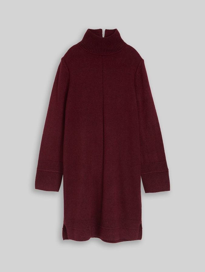 Cosy Strickkleid mit Stehkragen von Women, preppy plum melange