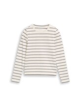 Sélectionné, T-shirt à manches longues à rayures par Tom Tailor, bleu