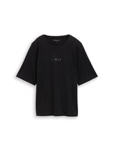 Sélectionné, T-shirt coupe slim à paillettes par Tom Tailor, noires