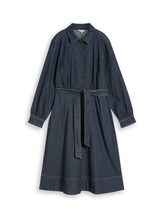 Geselecteerd, Losvallende spijkerjurk met riem door Tom Tailor, blauw