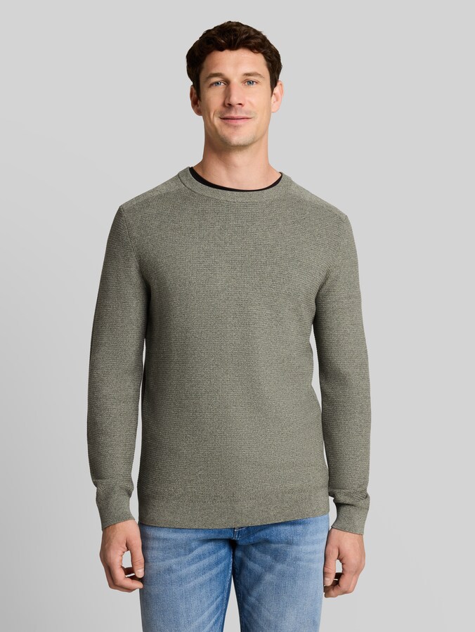 Strickpullover aus Baumwolle von Men, mouline mint green