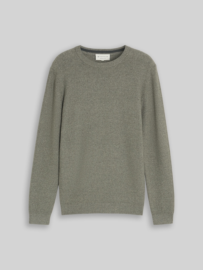 Strickpullover aus Baumwolle von Men, mouline mint green