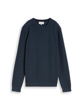 Ausgewählt, Strickpullover aus Baumwolle von Tom Tailor, blau