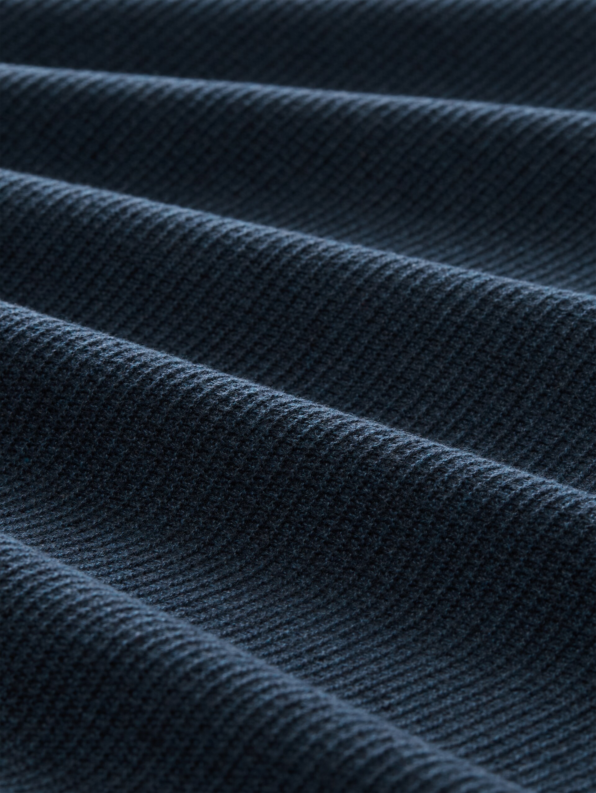 Strickpullover aus Baumwolle - mouline blue navy - Material-Ansicht