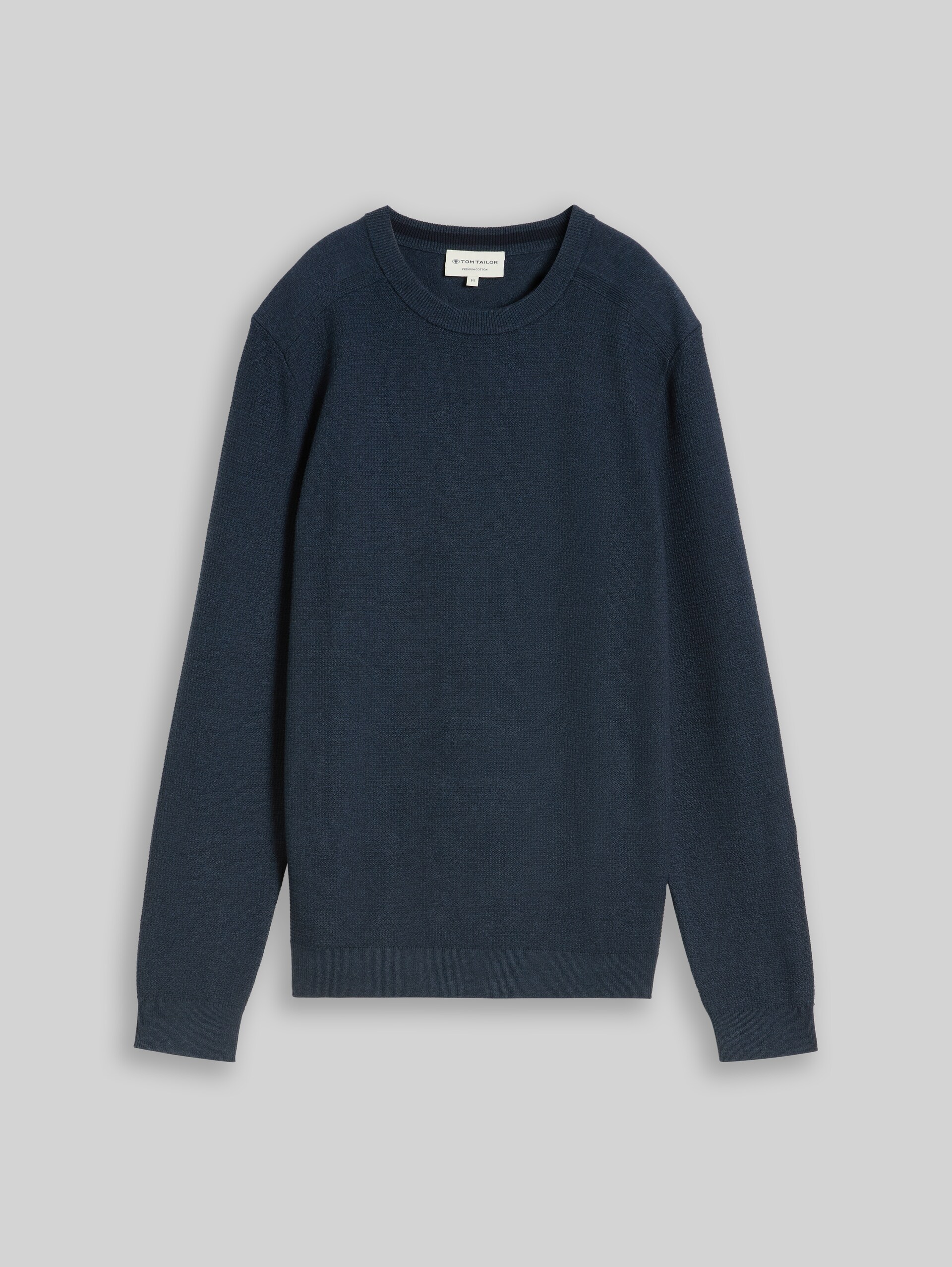 Strickpullover aus Baumwolle - mouline blue navy