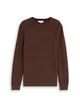 Nicht ausgewählt, Strickpullover aus Baumwolle von Tom Tailor, braun