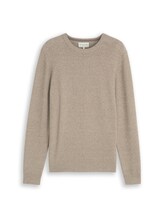 Ausgewählt, Strickpullover aus Baumwolle von Tom Tailor, beige