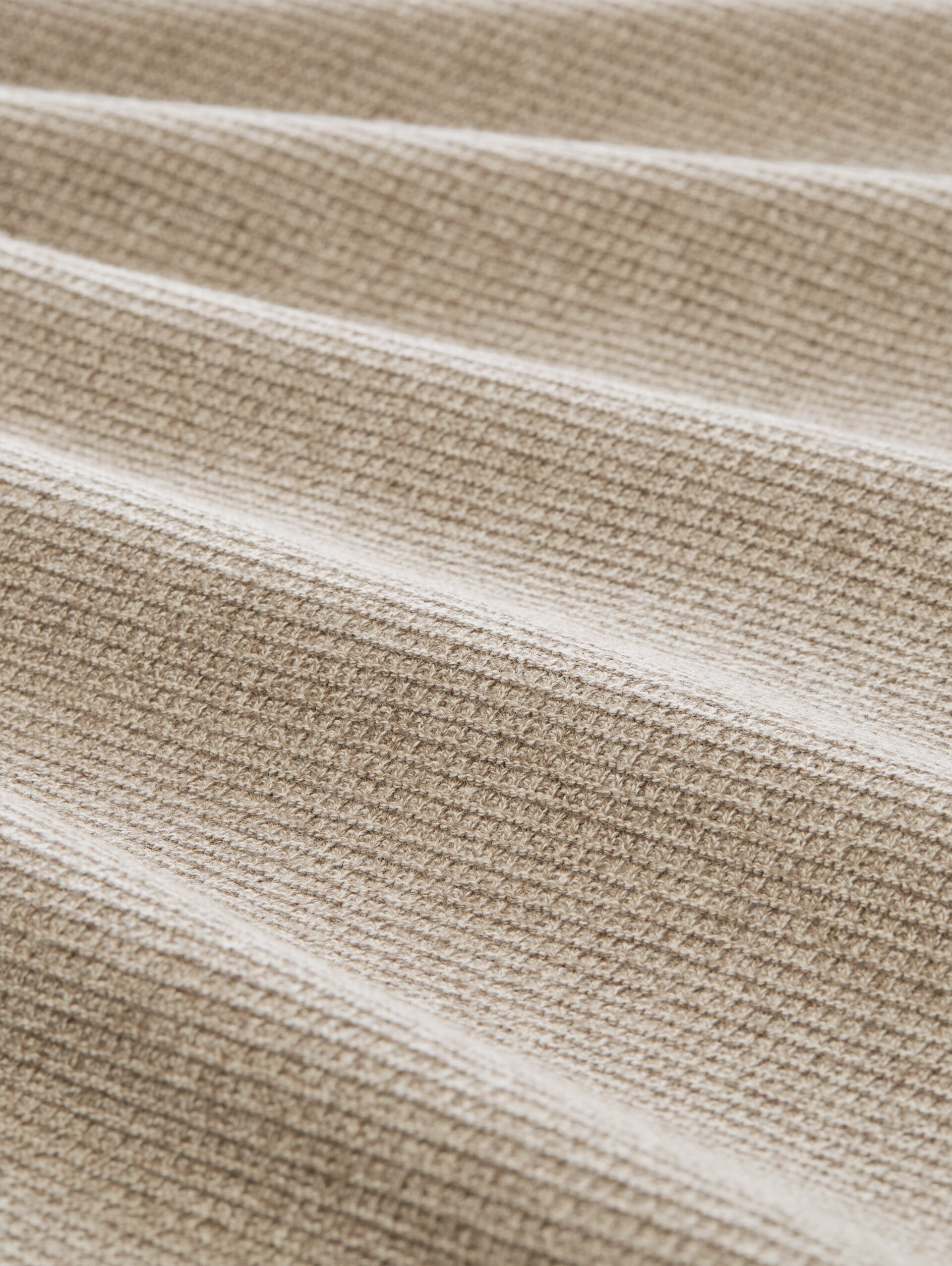 Strickpullover aus Baumwolle - mouline taupe offwhite - Material-Ansicht