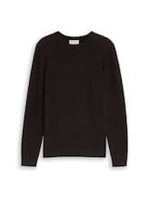 Sélectionné, Pull en coton par Tom Tailor, brunir