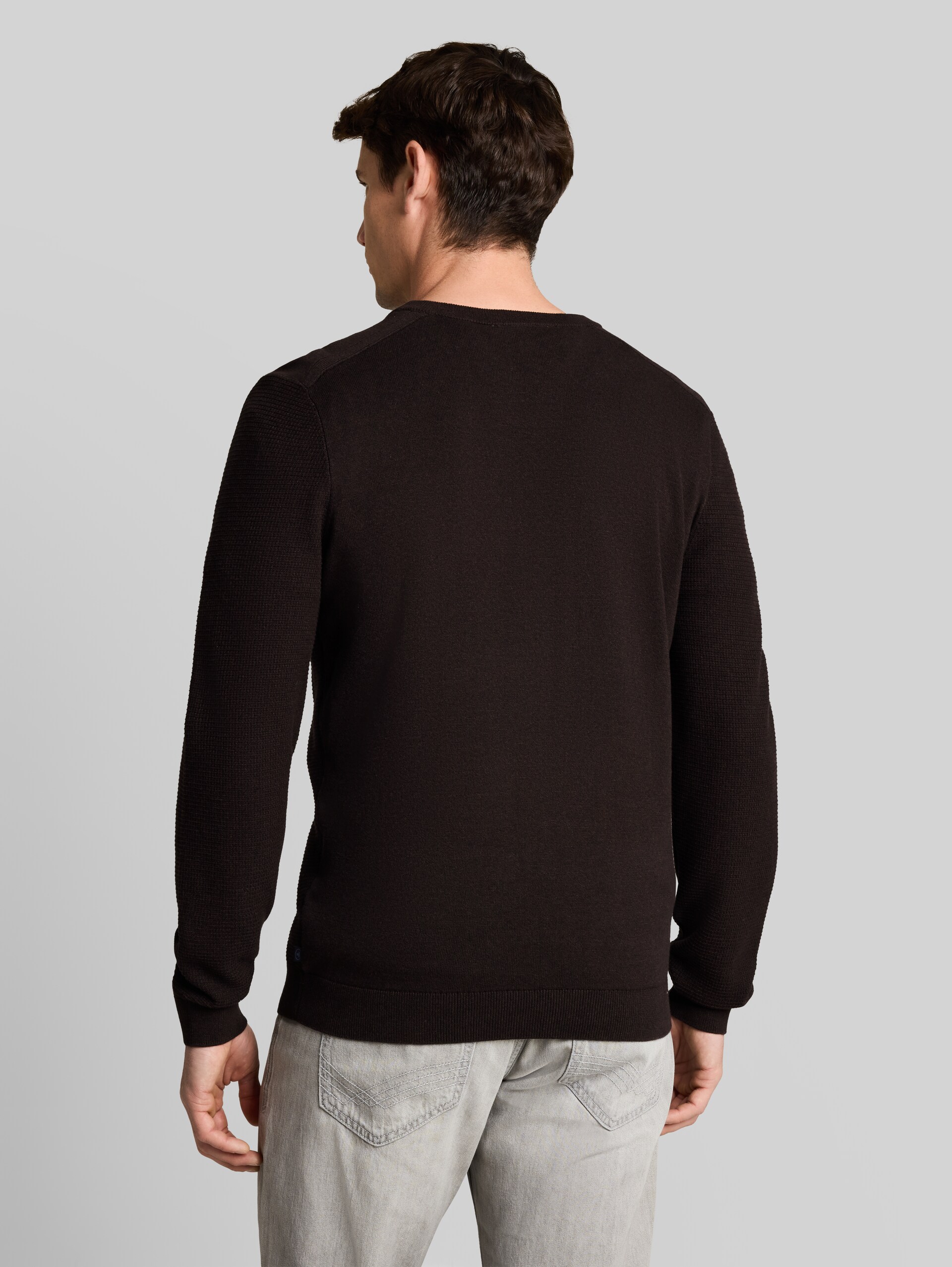 Pull en coton - mouline brown black